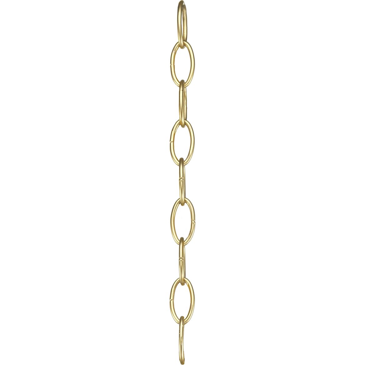 Ten feet of 9 gauge chain in Brushed Nickel finish. Solid chain permits installation of chain-hung fixtures on high ceilings. Maximum fixture weight 50 lbs. Vintage Gold finish.