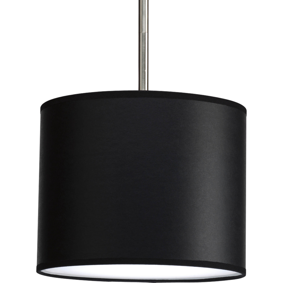 The Markor Series is a modular pendant system. The versatile series allow the choice of shades and stem kits. This 10 in shade with Black Parchment Paper is inspired by mid-century design. Acrylic bottom diffuser. This shade can be used with a variety of stem kits in CFL, LED and incandescent light sources. (Cannot be used with 3-light pendant kits.).