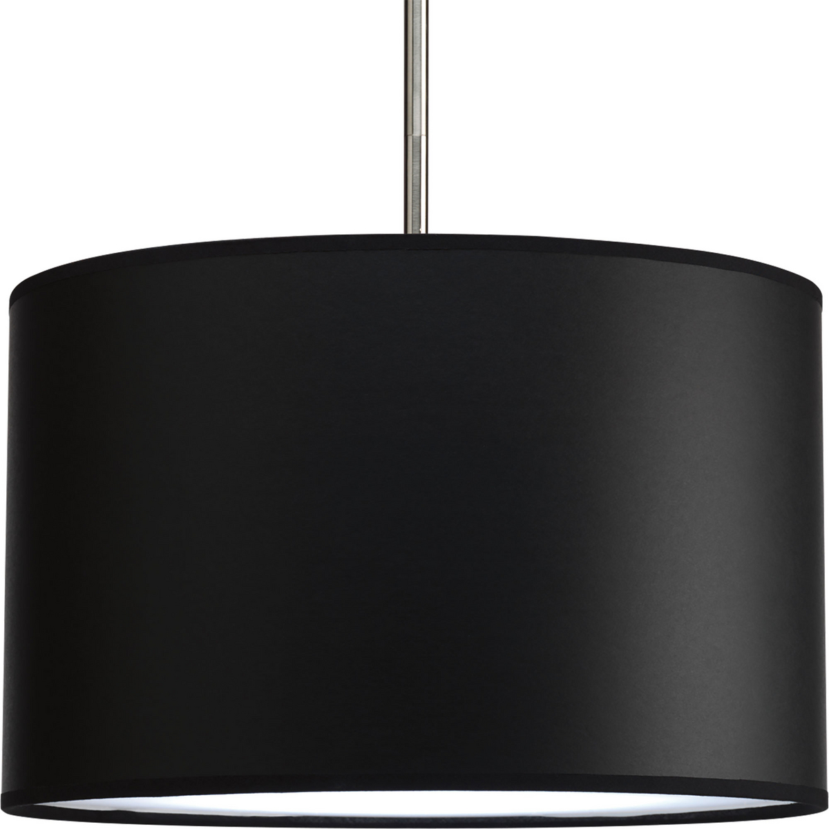 The Markor Series is a modular pendant system. The versatile series allow the choice of shades and stem kits. This 16 in shade with Black Parchment Paper is inspired by mid-century design. Acrylic bottom diffuser. This shade can be used with a variety of stem kits from 1 to 3 light in CFL, LED and incandescent light sources.