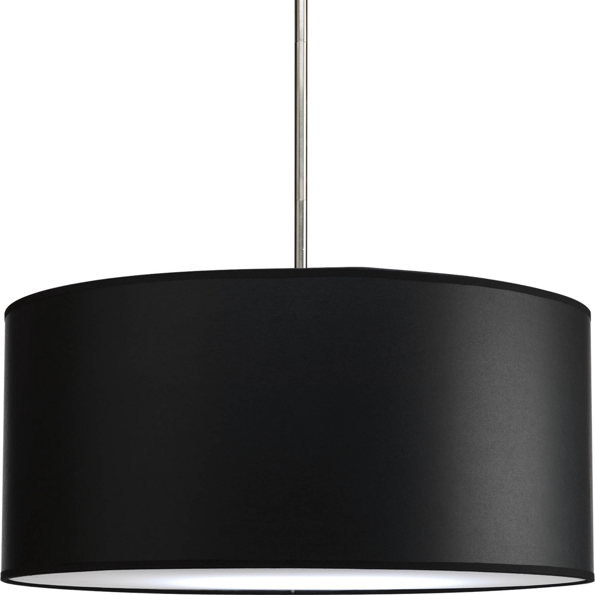 The Markor Series is a modular pendant system. The versatile series allow the choice of shades and stem kits. This 22 in shade with Black Parchment Paper is inspired by mid-century design. Acrylic bottom diffuser. This shade can be used with a variety of stem kits from 1 to 3 light in CFL, LED and incandescent light sources.
