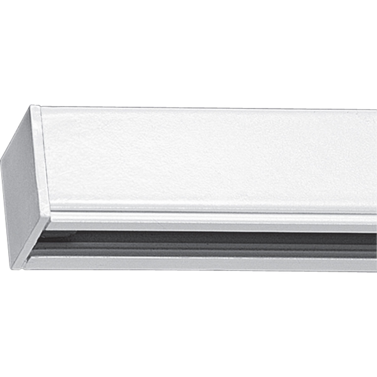 Alpha Trak sections are extruded aluminum with positive contact, can be cut. Designed for 120-volt supply with 20 amp capacity. All 12' track sections include one dead end and mounting hardware. White finish.