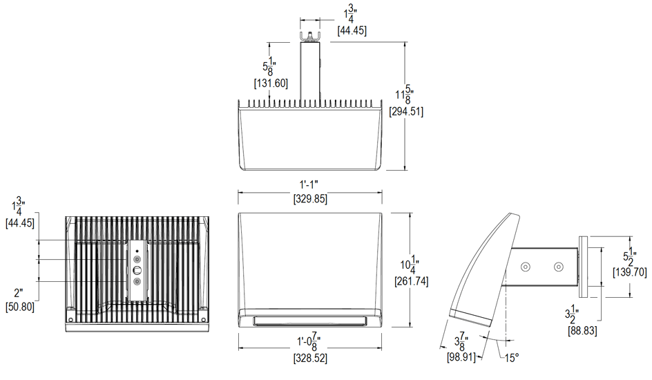 Area Light 52W, 5000k, LED, Bronze