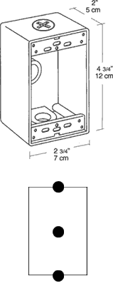 Weatherproof Single Outlet 3 Hole Box 1/2 Inch, Black