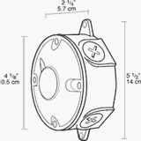 Weatherproof 3 Inch Box round 1/2 Tap & Blank Cover