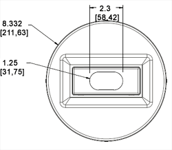 Bollard, Base Adaptor 8 Inch Round New,with mounting Plates & Bolts