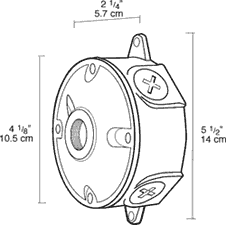 Weatherproof Round Box 1/2 Inch One 1/2 Inch Hole Cover