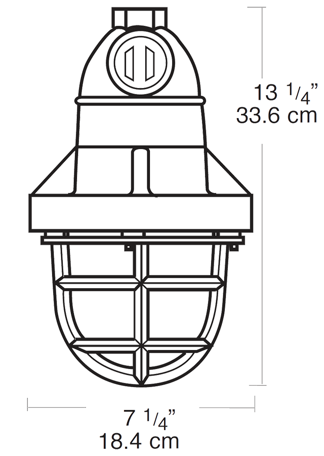Explosionproof Incan Pendant Guard 3/4 Inch Hub