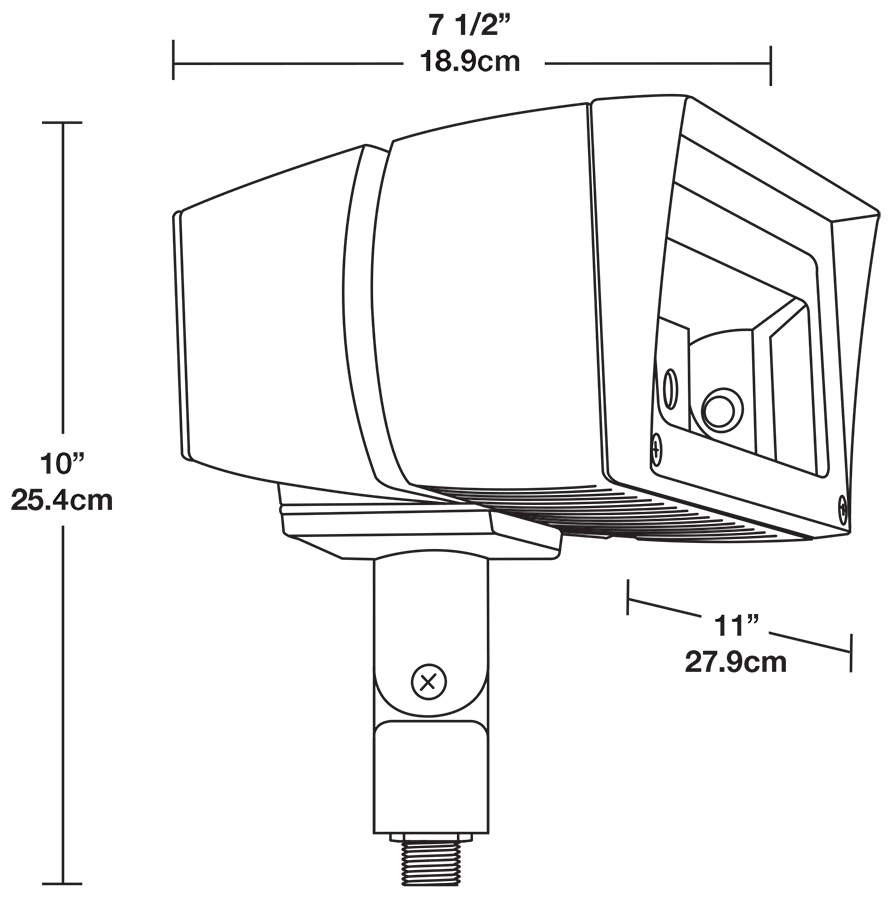 Future Flood, 39W, 5000k, LED, 120-277V, Bronze