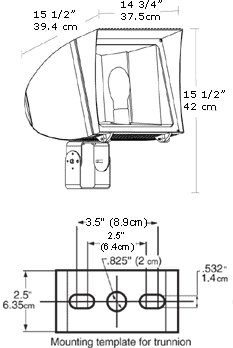 FlexFlood, Xl 200W,Mh Psqt HPF Pulse Start, Trunnion with 277V photocell, White