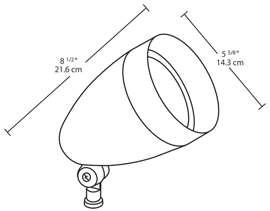 LFlood, 13W, 5000k, LED Bullet with Hood & Lens, Bronze