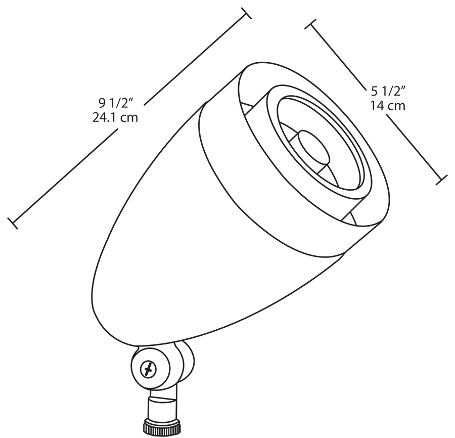 LFlood, 13W, 4000k, LED Spot Bullet With Hood & Lens, Bronze