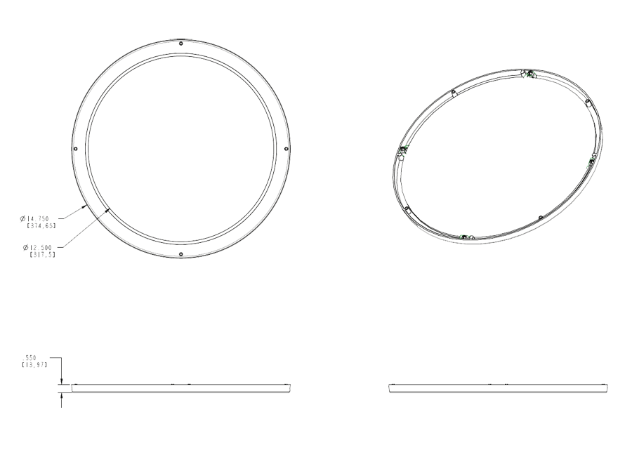 Lens Door Frame Highbay 78W, LED Stainless Steel Screws