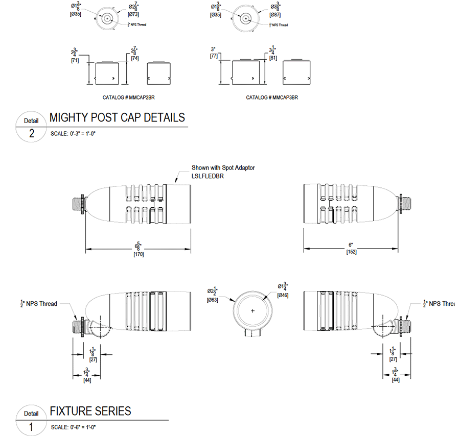 LFlood, 5W, 4000k, LED Landscape Flood, LfLED Brass