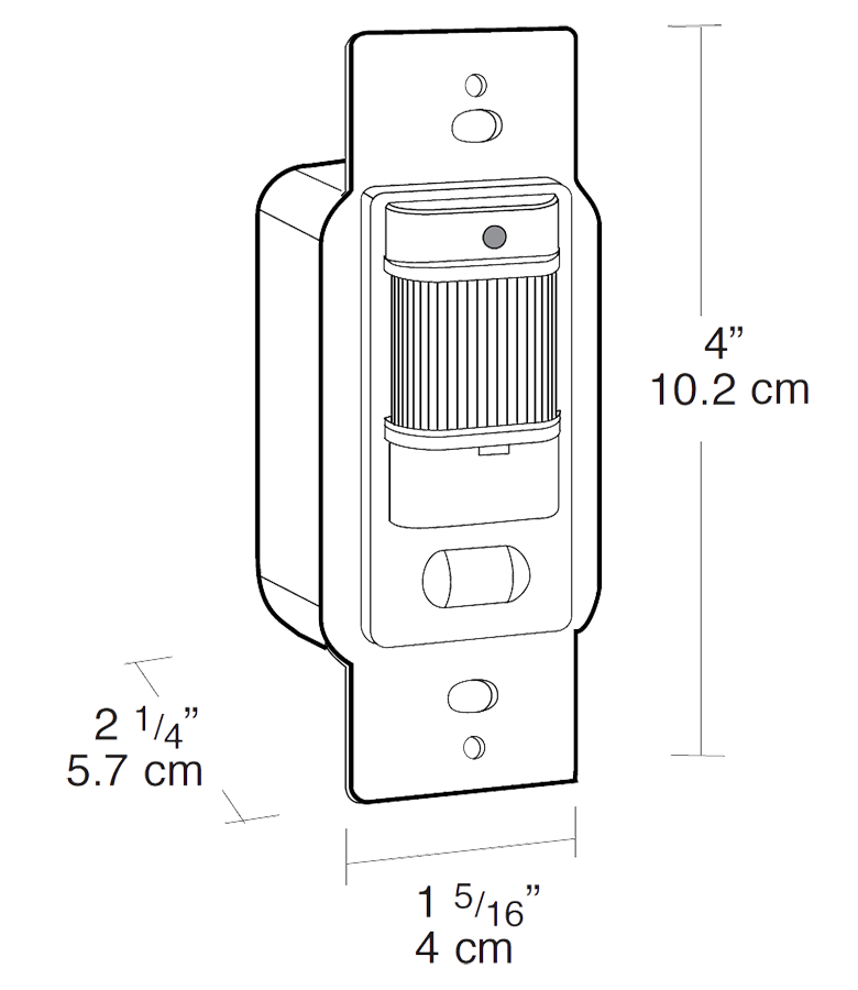 Occupancy Sensor 1000W,120V Wall, Ivory