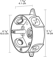 Weatherproof Round Box 1/2 Inch Holes No Cover