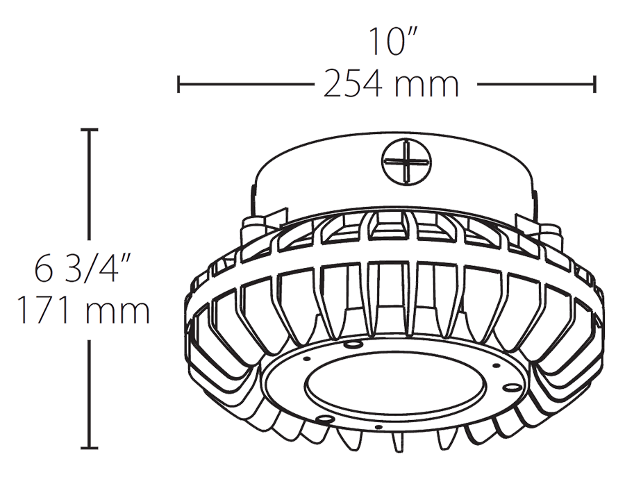 Hazardous, . LED 42W, 5000k, LED Pendant with, Clear Flat Lens Gray