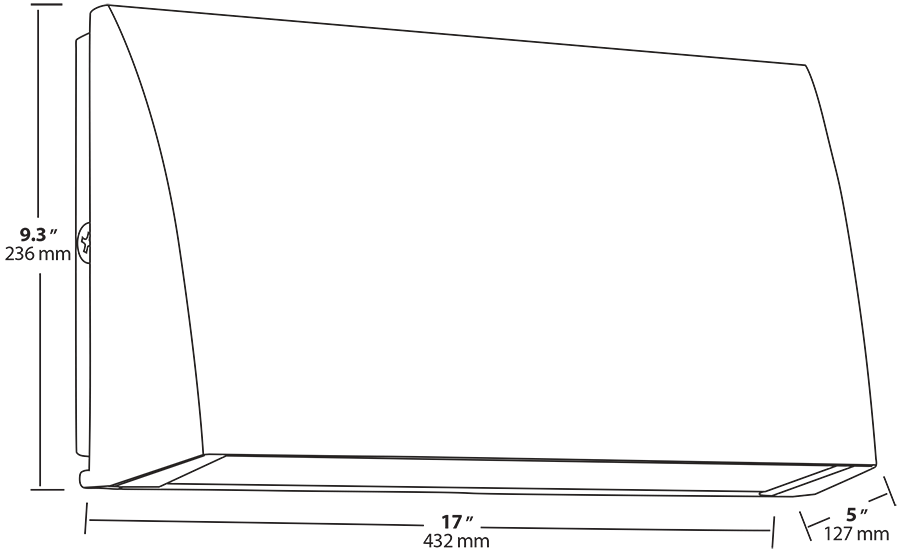 Slim Wallpack 62W, 3000k, LED 277V Swivel Photocell, Bronze Wp3