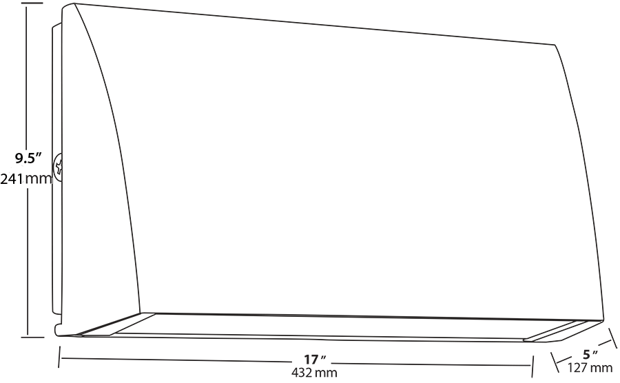 Slim Wallpack 62W,Full Cutoff, 3000k, LED Bilevel, Bronze Wp3