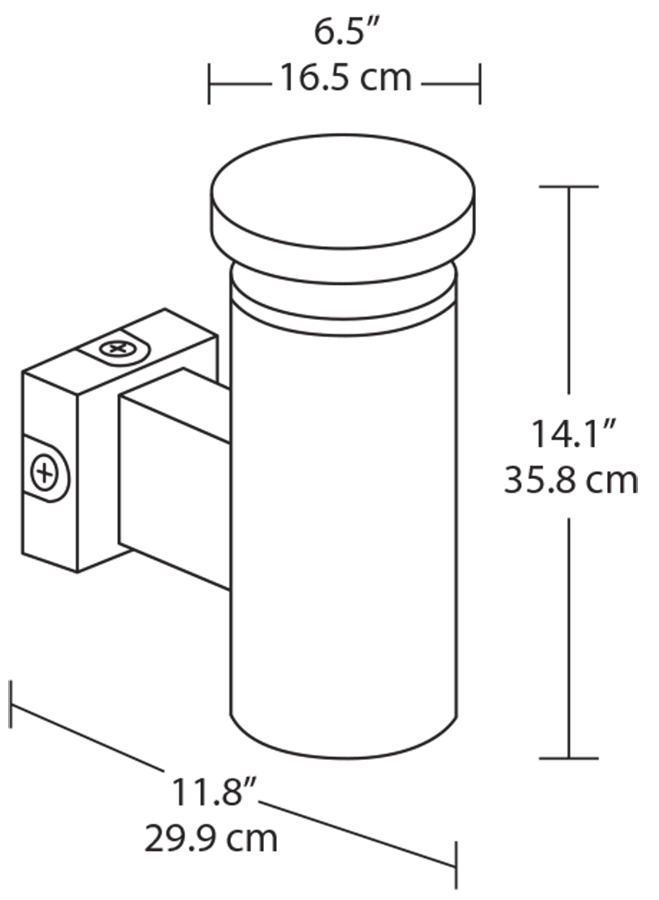 Arch Sconce Round 18W, 4000k, LED Wall mount, Bronze