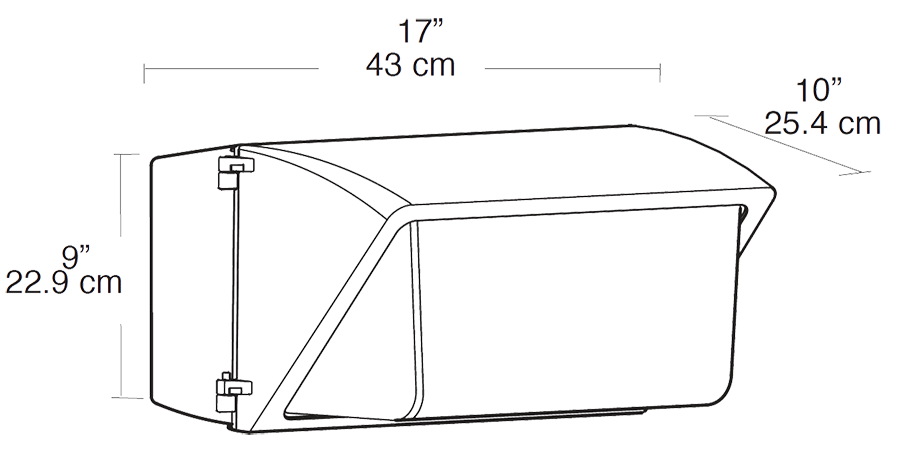 Wallpack 400W,Hps Qt HPF Glass Lens with Lamp, White