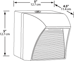 Lpack 5 Inch Square 5W, 3000k, LED, Bronze