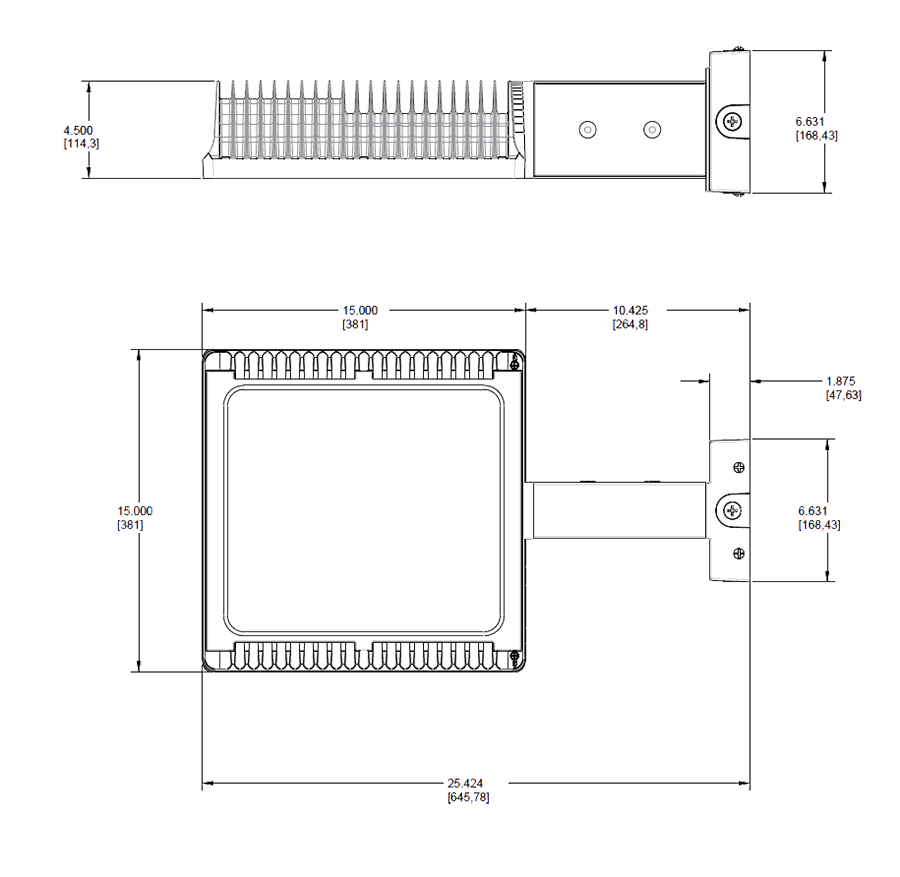 Lpack Wallpack 78W,Type IV 480V, 5000k, LED, White