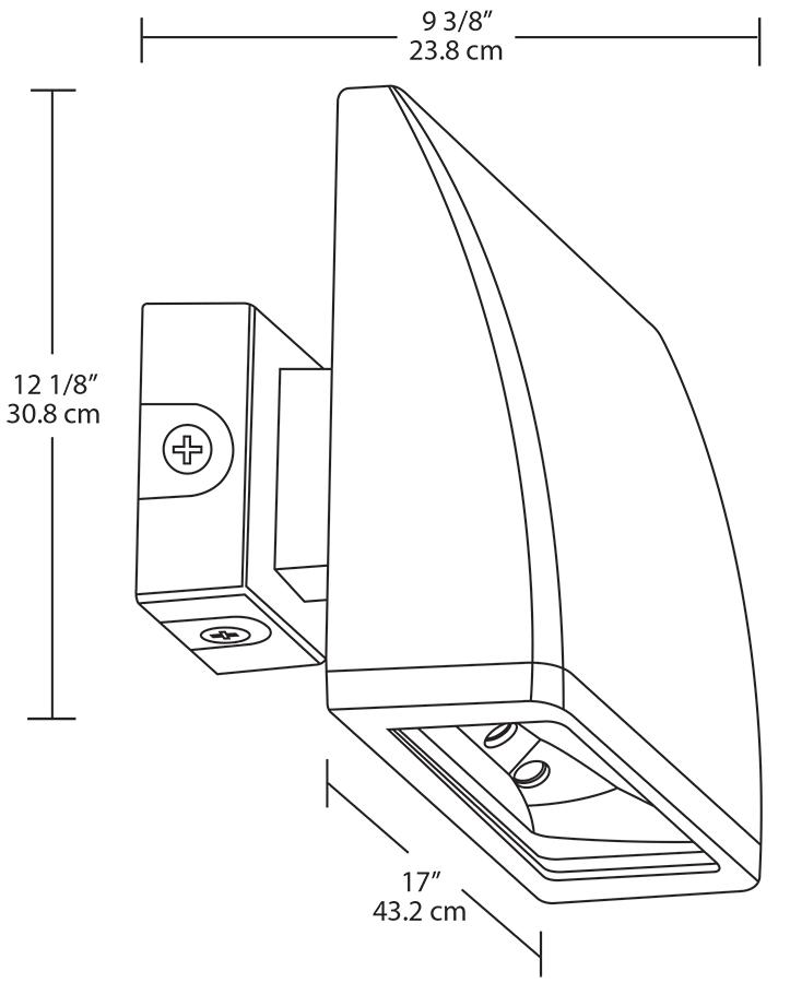 Wall Pack 104W,Cutoff, 5000k, LED 4 X 26W,Bilevel, Bronze