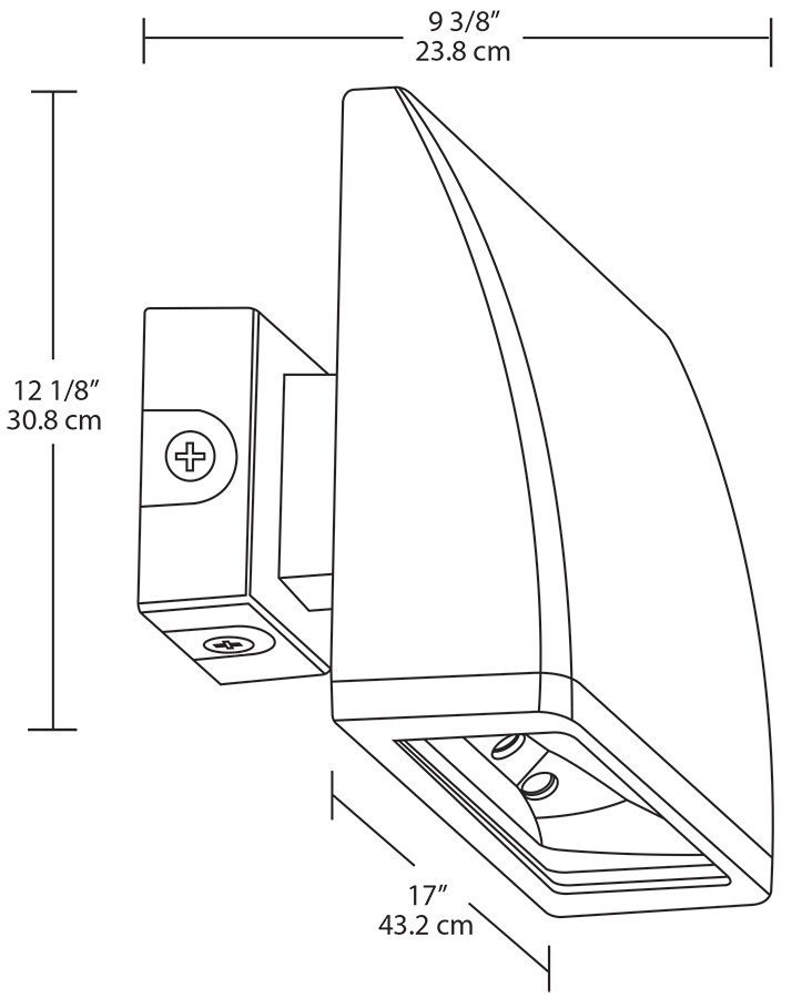 Wall Pack 104W,Full Cutoff, 3000k, LED 4 X 26W,Bilevel, White