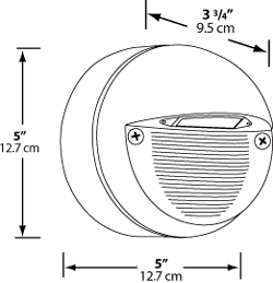 Lpack 5 Inch Round 5W, 3000k, LED, White