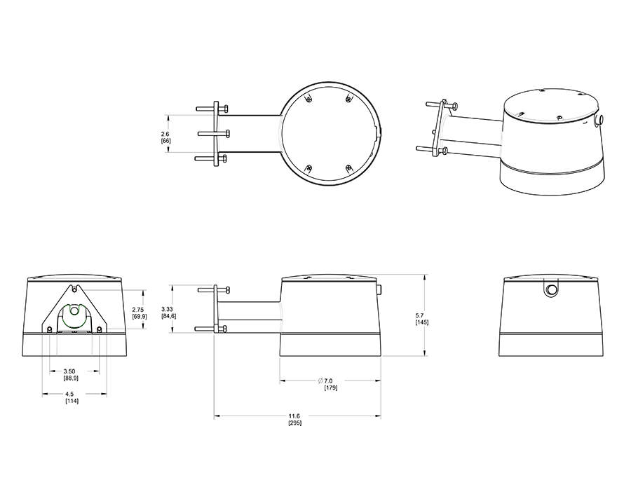 Yardblaster 26W, 3000k, LED 120V photocell, Silver Gray