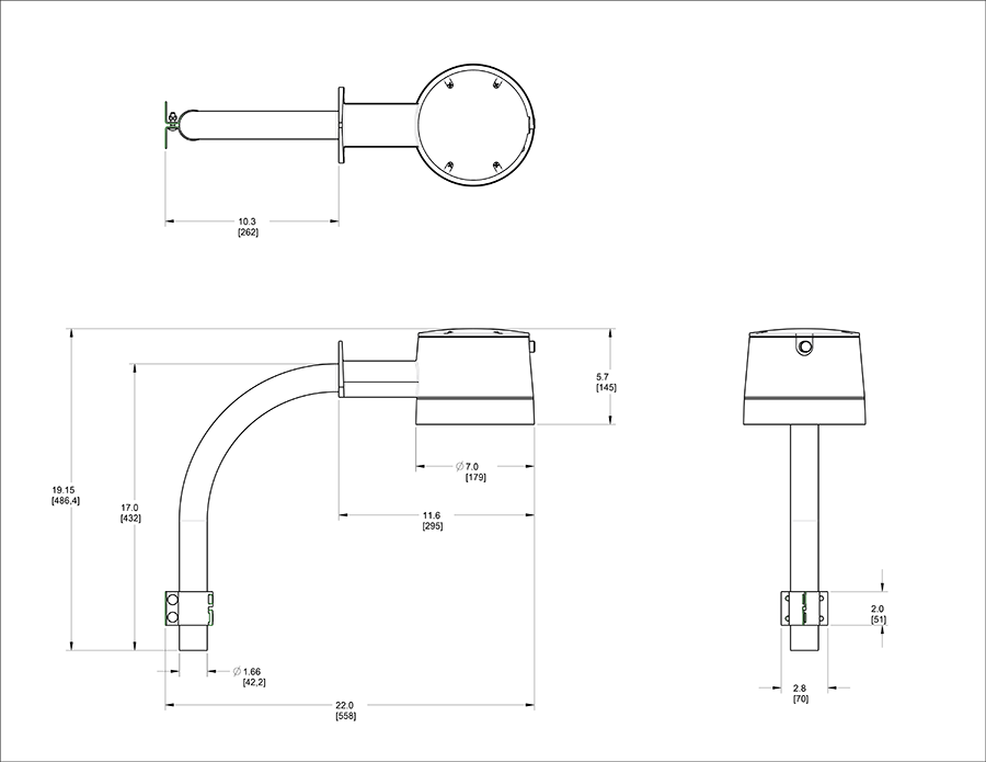 Yardblaster 26W, 5000k, LED 120V photocell with, Arm mount, Silver Gray
