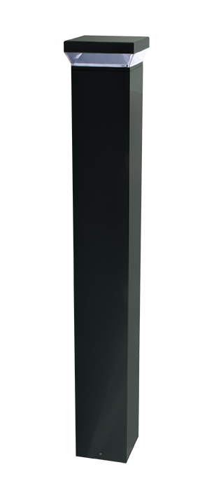 Bollard Square 42 Inch 12W, 3000k, LED, 3000k, 90 Deg, Bronze