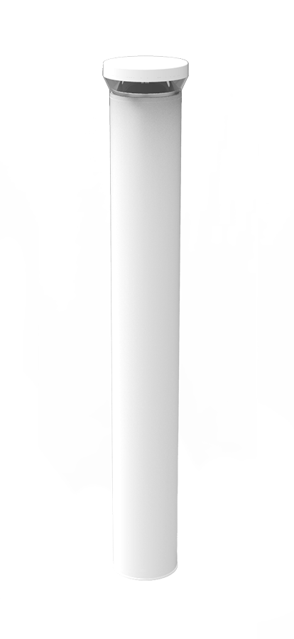 LED Round Bollard 42 Inch 24W, 4000k, White