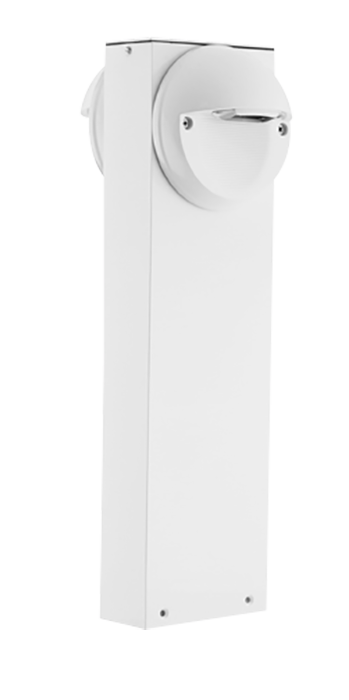 LED Bollard 18 Inch 2 X 5W, 5000k with 2 Round SLED, White