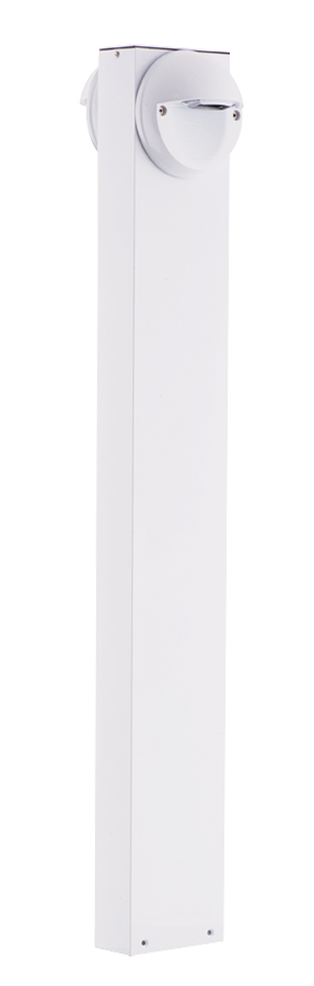 LED Bollard 36 Inch 2 X 5W, 5000k with 2 Round SLED, White
