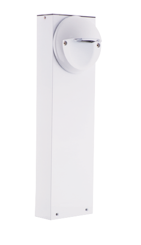 LED Bollard 18 Inch 5W, 3000k with Round SLED, White