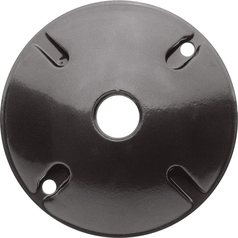 Weatherproof Cover Round 1 Hole, Black