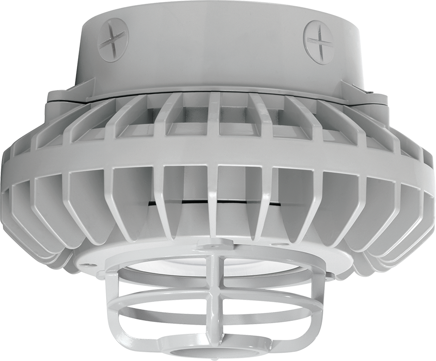 Hazardous, . LED 26W, 5000k, LED Ceiling, Clear Flat Lens Die Cast Guard