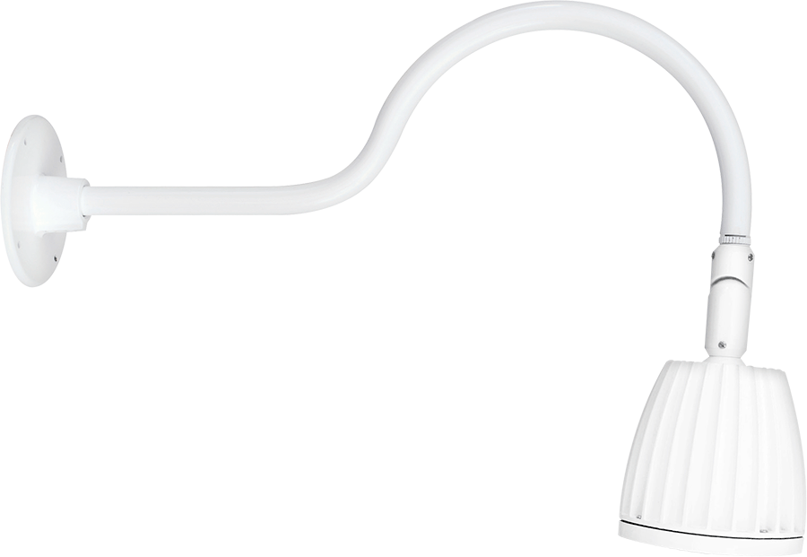 Gooseneck Style1 26W, 3000k, LED No Shade, White
