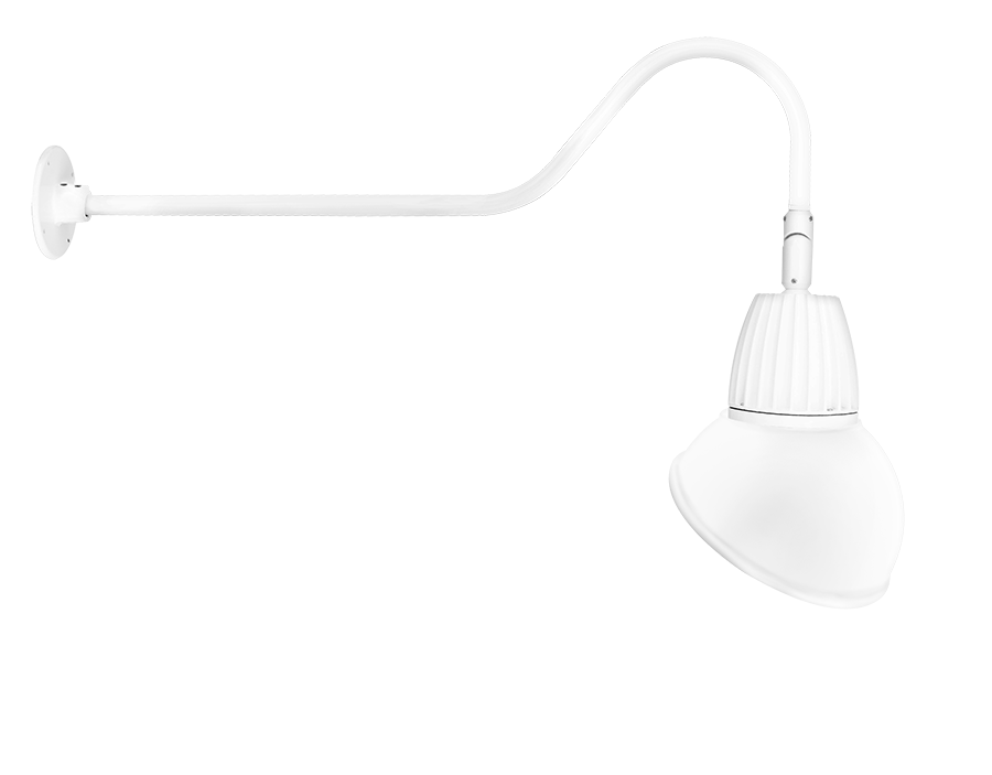 Gooseneck Style2 13W, 4000k, LED 11 Inch AngLED Dome Shade, White