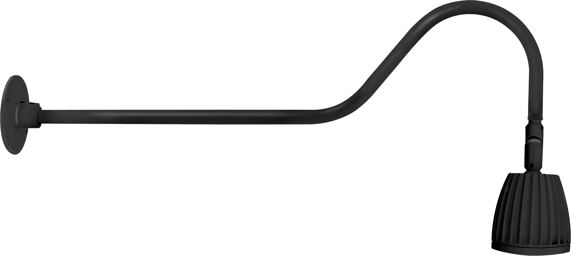 Gooseneck Style2 13W, 4000k, LED No Shade, Black