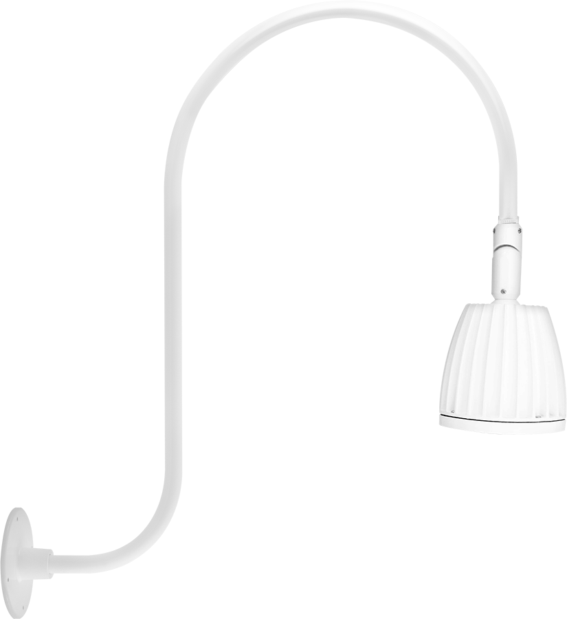 Gooseneck Style3 13W, 3000k, LED No Shade, White