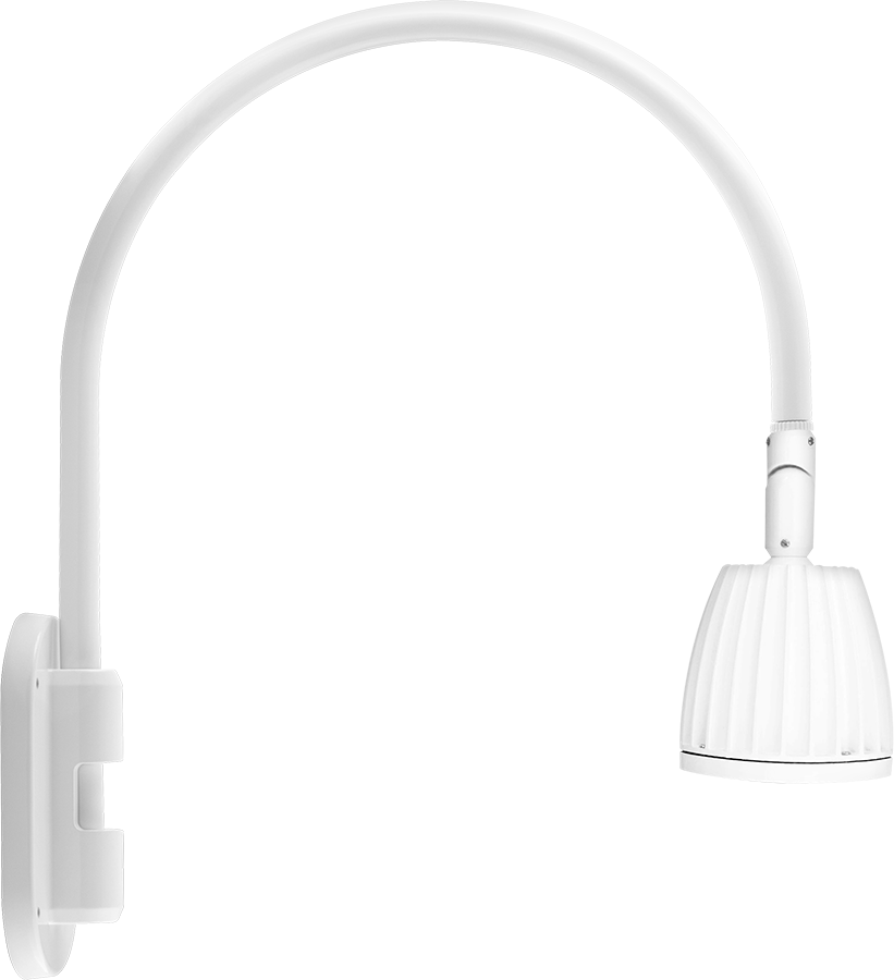 Gooseneck Style4 13W, 3000k, LED No Shade, White