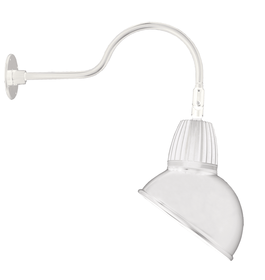 Gooseneck Style1 13W, 4000k, LED AngLED Dome Shade, White