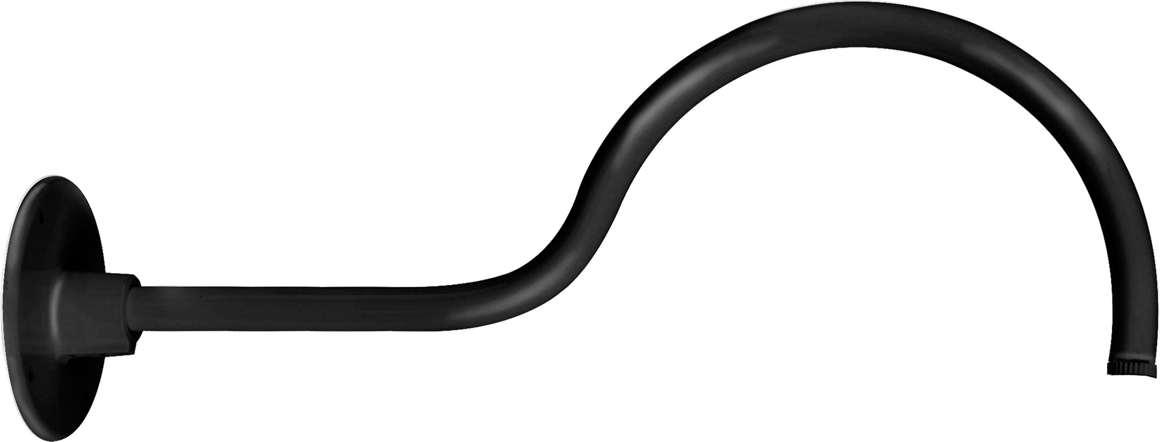 Gooseneck Style1 24 Inch From Wall 1/2 Inch Nps Thread, Black