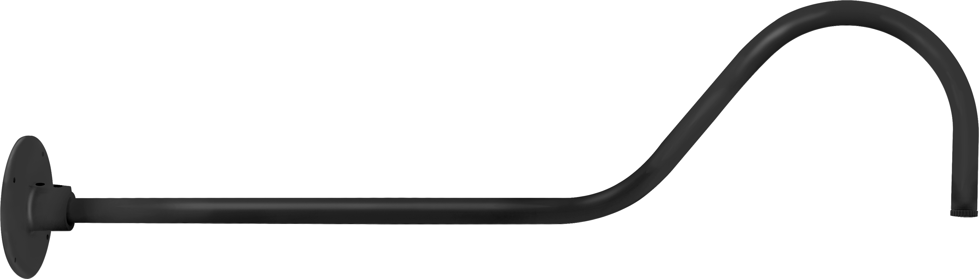 Gooseneck Style2 35 Inch From Wall 1/2 Inch Nps Thread, Black