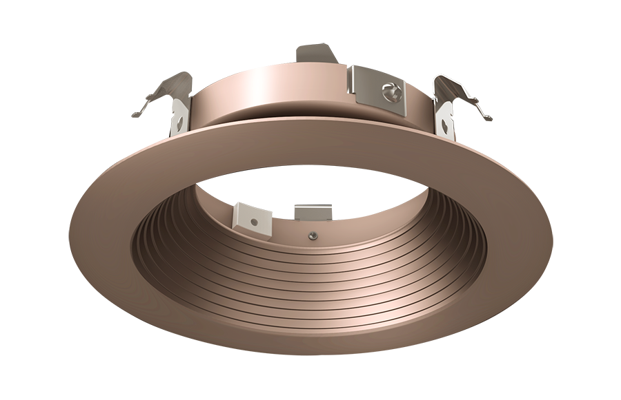 Halite 4 Inch Trim Round Baffle , Copper