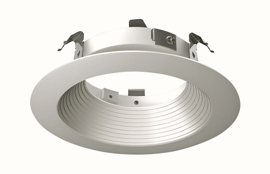 Halite 4 Inch Trim Round Baffle Satin Nickel