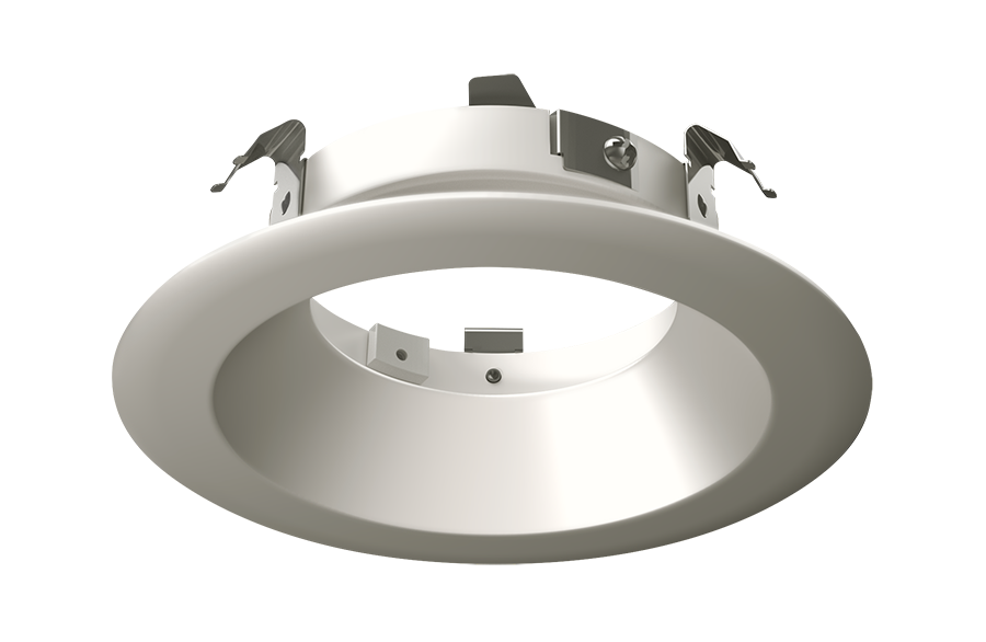 Halite 4 Inch Trim Round Down light Satin Nickel