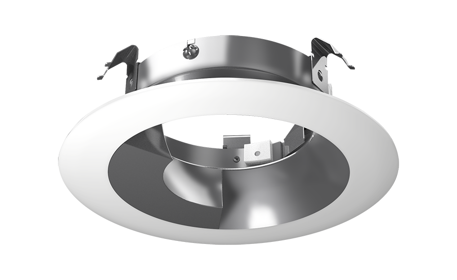 Halite 4 Inch Trim Round Wallwash Semi-Specular Cone, White Trim